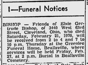 Elsie Gertrude Bishop obit